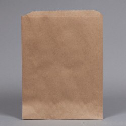 Flat Merchandise Bags. Natural Kraf